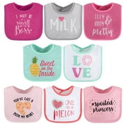 The Peanutshell Cotton Feeding Baby Bib, 8pk Girls