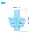 thumbnail image 2 of Unique Bargains 6 Pcs 2 Fingers Handwriting Pencil Grippers, Light Blue, 2 of 6