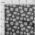 thumbnail image 2 of oneOone Rayon Dark Gray Fabric Floral Retro Sewing Craft Projects Fabric Prints By Yard 56 Inch Wide, 2 of 5