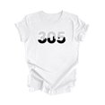 thumbnail image 1 of 305 Miami Miami-Dade Florida USA Code Régional Skyline de la Ville Cadeau - T-Shirt Unisexe - Inspired X, 1 of 1