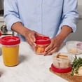 thumbnail image 4 of Rubbermaid TakeAlongs Twist & Seal Food Storage Containers, Assorted Sizes, Ruby, 6 Pack, 4 of 5