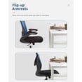thumbnail image 4 of BestOffice Ergonomic Mesh Executive Office Chair with Lumbar Support and Flip-Up Arms, Swivel Rolling Task Chair, Blue, 4 of 7