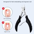 thumbnail image 3 of Manicure Set Stainless Steel Nail Set Pedicure Set Fingernails Toenails Clippers Sharp Nail Cutter Hair Grooming Kit Travel Case, 3 of 7