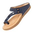 thumbnail image 1 of Women’s Toe Thong Footbed Slide Sandals  Wide Width Available, 1 of 5
