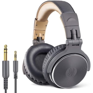 Casque Dj avec casque Studio fermé par câble avec micro, casque Studio sans adaptateur Casque stéréo pour Podcasting, Enregistrement