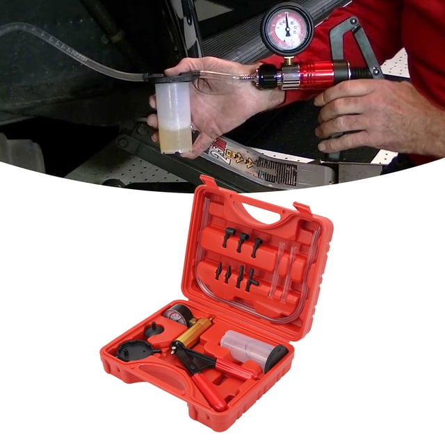 Hand Held Vacuum Pump Tester Kit, Diagnose Tool Brake Vacuum Bleeder Kit 2 In1 Accurate For Bike Car Truck