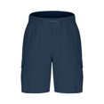 thumbnail image 3 of asjyhkr Mens Cargo Shorts Lightweight Breathable Linen Shorts with Multi Pockets Drawstring Elastic Summer Beach Shorts, 3 of 5