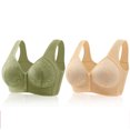 thumbnail image 1 of Yuyuzo Front Closure Bras for Women Plus Size 2 Pack Full Support Wireless Comfortable Everyday Bra, 1 of 4