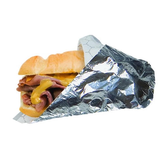 14 x 16 Foil Sandwich Wrap Silver 2-500