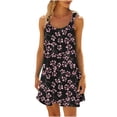 thumbnail image 1 of CEHVOM Robe de Plage pour Femme, Paréo de Bikini, Tenue de Plage, Décontractée, Vacances, Courte, d'Été, Dos Nu, 1 of 5