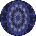 thumbnail image 1 of Ahgly Company Machine Washable Indoor Square Transitional Night Blue Area Rugs, 3' Square, 1 of 7