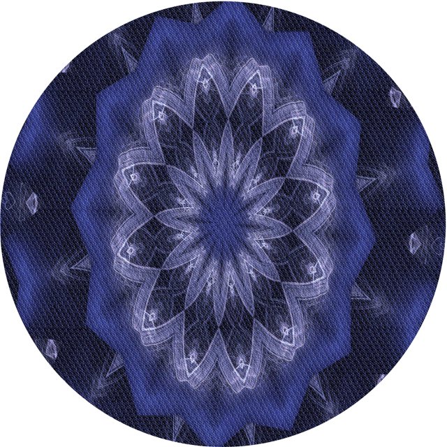 Ahgly Company Machine Washable Indoor Square Transitional Night Blue Area Rugs, 3' Square