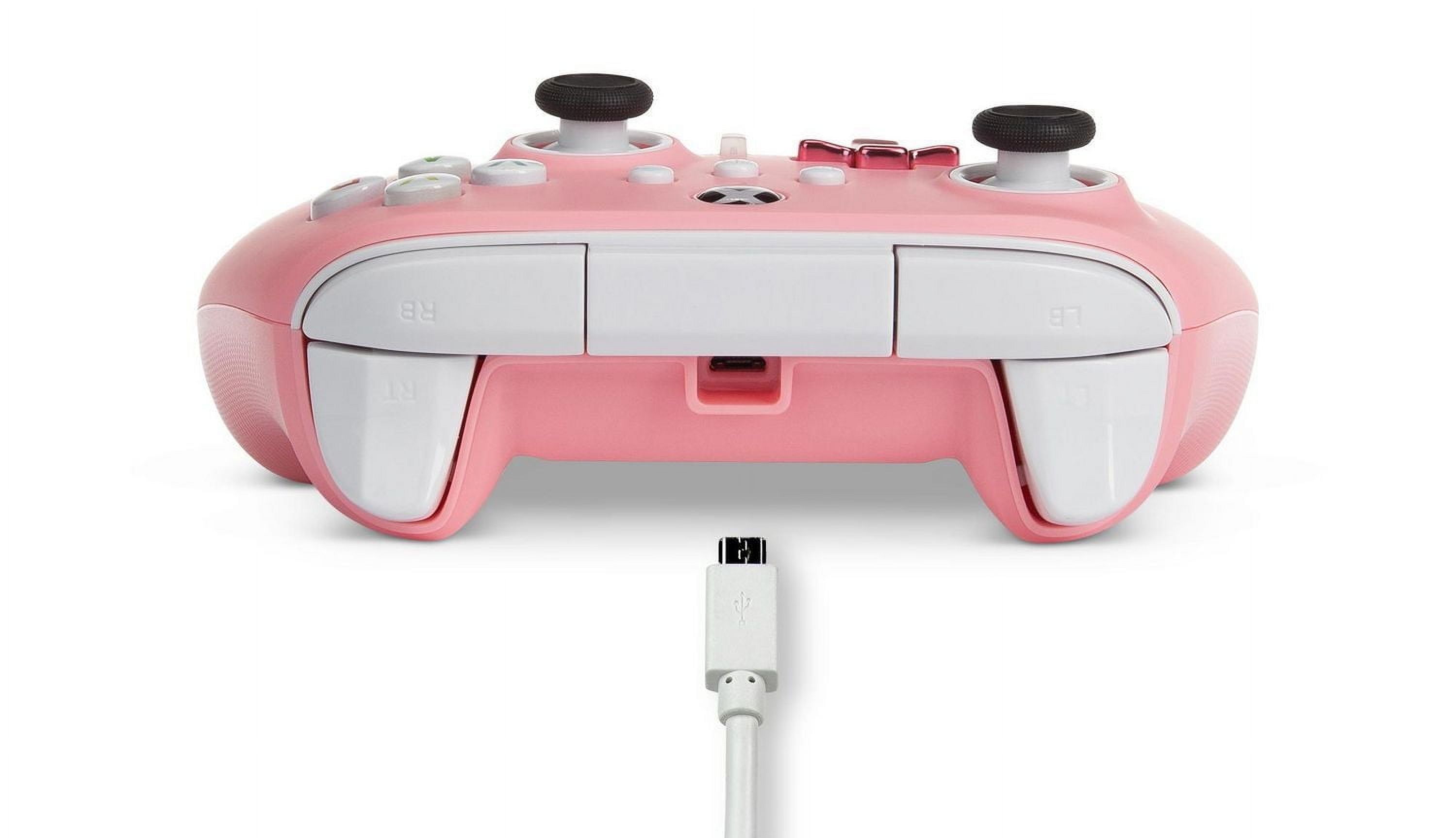 Manette câblée PowerA améliorée pour Xbox – Rose