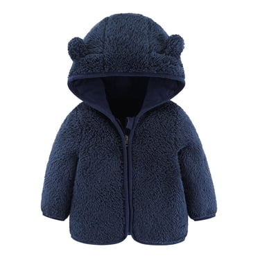 DPTALR Fleece Jackets For Toddlers Girls Boys Fleece Hoody Jackets Kids Zip Up Outerwear Coat Toddler Kids Jacket Sweatshirt