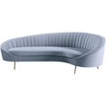 thumbnail image 1 of ACME Ballard Velours Rembourré Canapé en Gris Clair, 1 of 1