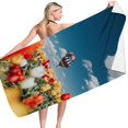 thumbnail image 3 of Daily Violete Microfiber Beach Towel Super Lightweight Colorful Bath Towel Sandproof Beach Blanket Multi-Purpose Towel For Travel Swimming Pool 30x60 Inch, 3 of 4