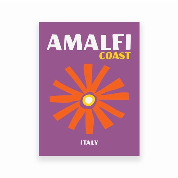 Affiches de Voyage Couleur Preppy Miami Bondi Palmiers Ibiza Mykonos Capry Impression Artistique Minimaliste Nordique Peinture sur Toile Déco de Salon, 50*70 cm, Non Encadré.,ePC12148