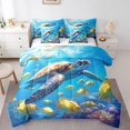 thumbnail image 1 of YST 7 Pieces Comforter Set, Full Size, Ocean Marine Theme, Sea Turtle, Polyester, Bed In A Bag, 1 of 4