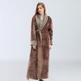 thumbnail image 2 of WZXFASHION Womens Fleece Robe Soft Plush Bathrobe Fluffy Cute Long Coat Night Robe WomenRobes A XL, 2 of 5