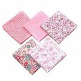 thumbnail image 1 of Unatoiry 5PCS Cotton Fabric Sewing Material Value Bundle Scraps Offcuts Quilting 50*50cm pink 1Set, 1 of 1