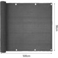 thumbnail image 2 of HAHADAXA Balcony Privacy Screen Cover Sunshade Weatherproof UV Protection Fence Mesh Windscreen HDPE Balcony Cover with for Cable Ties for Backyard Patio Porch Garden 500cm x 90cm, 2 of 6