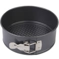 thumbnail image 2 of Moule à Charnière Antiadhésif, Moule à Gâteau Étanche à Fond Plat, pour Portion de Recette 1/2, Moule à Pâtisserie Rond, Étanche, Revêtement Antiadhésif - Noir, 2 of 9