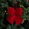 thumbnail image 1 of Christmas Bow Christmas Tree Decoration Hanging Red Velvet Bow Christmas Tree Decoration, 1 of 6