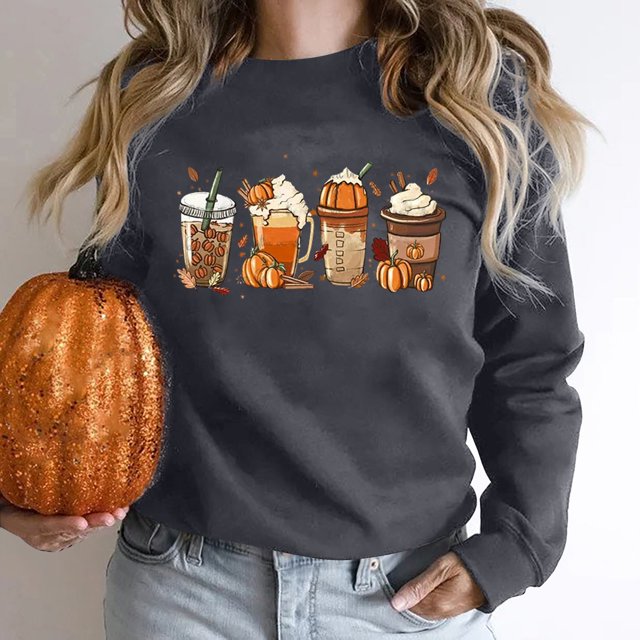 2023 Chandail en Molleton de Mode pour Femmes 50 % de Rabais Liquidation Halloween Chandail en Molleton Décontracté Aguichant Mode Imprimé Manches Longues Col Rond Chandail Blouse Sans Capuche
