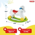 thumbnail image 4 of Dolu Wheeled Rocking Horse 2 in 1 Toddlers Ride On Toy and Removable Sled, White, 4 of 12