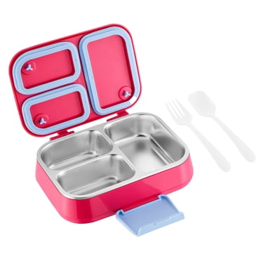 Rbaofujie Lunch Bag Transparent Stainless Steel Lunch Box for Office Workers and Students with Compartments for Lunch Boxes Heated Light Meal Boxes Three Compartment Lunch Box Bento Bag