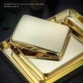 thumbnail image 2 of kurtrusly Stainless Steel Baking Tray Bakeware Pan Serving Plate Rectangle Cake Pastry Cookies Restaurant Metal Dinnerware 23*17cm, 2 of 9