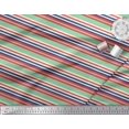 thumbnail image 3 of Soimoi Polyester Crepe Fabric Horizontal Stripe Print Sewing Fabric Yard 52 Inch Wide, 3 of 5