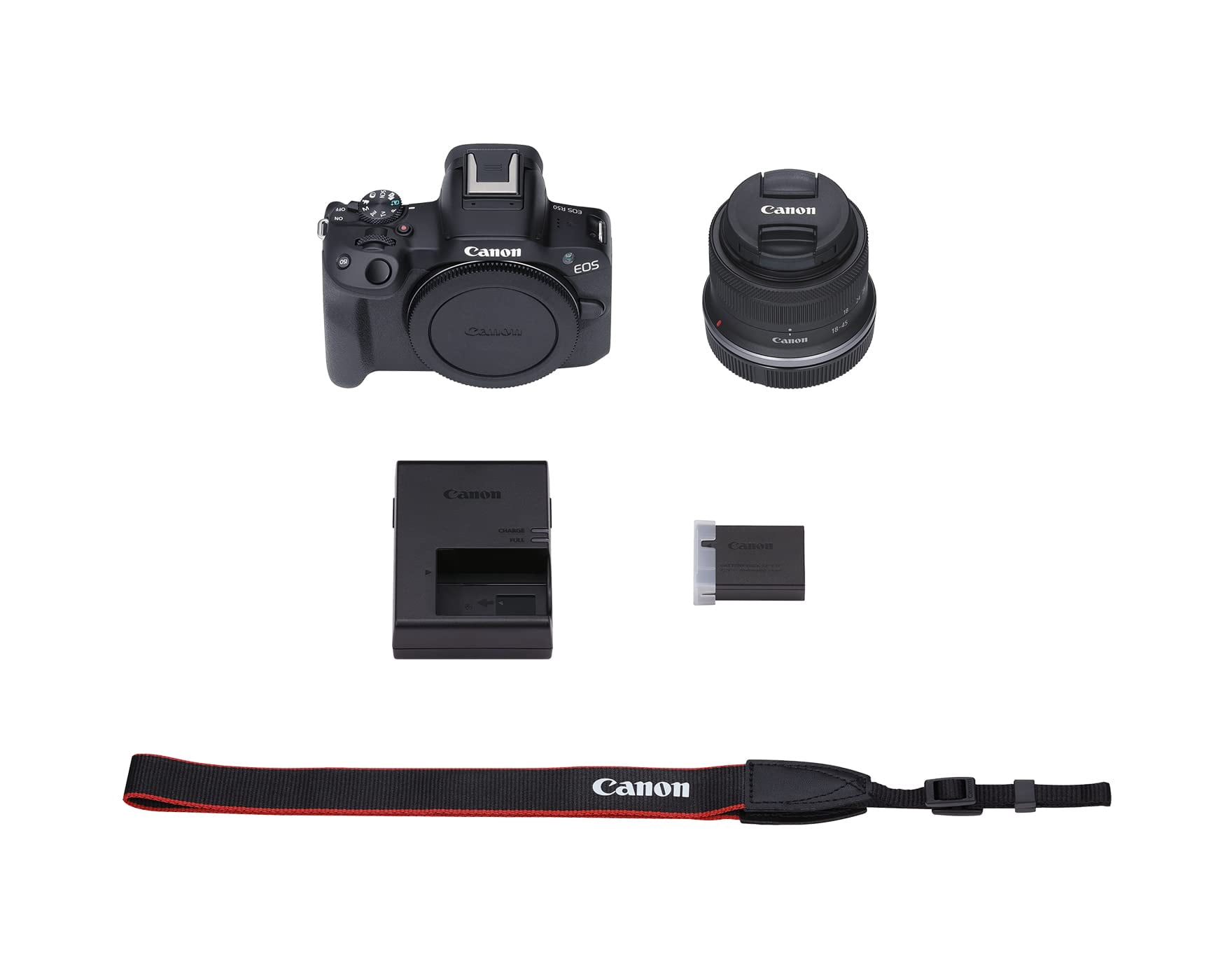 Canon EOS R50 Mirrorless Vlogging Camera (Black) w/RF-S18-45mm F4