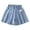 Pink, variant on LIJCC Girls Denim Shorts Skirts Fashionable Flower Decoration Pleated Solid Color Elastic High Waist Summer Trendy Lightweight Denim Skorts