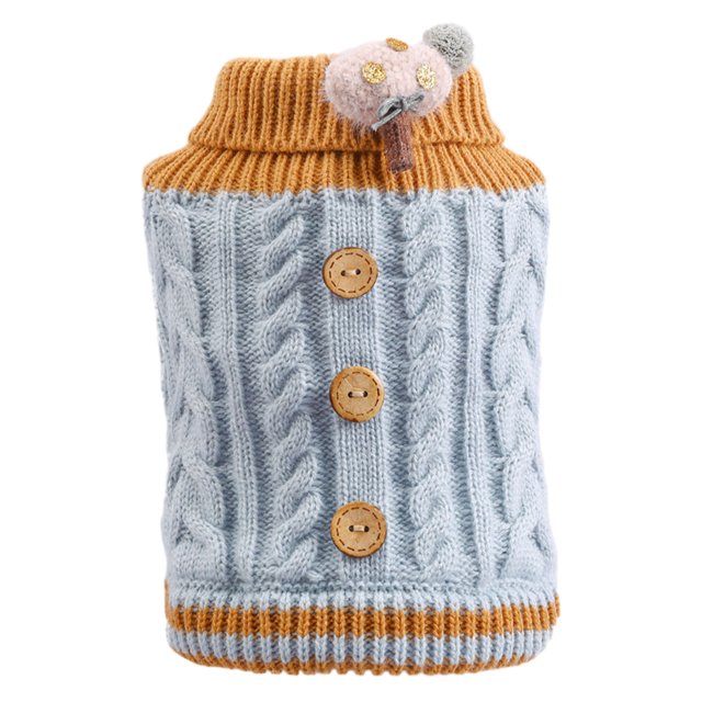 letairis Dress Pup In Style Dog Knitted Pullover Sweaters Fashionable And Cozy Choice Blue M