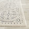 thumbnail image 3 of Safavieh Cambridge Collection CAM123D Handmade Moroccan Geometric Silver and Ivory Premium Wool Area Rug (5' x 8'), 3 of 3