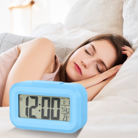 CQCYD Digital Alarm Clock, LED Display Electronic Clock with Snooze Function 12/24H Countdown Timer, Bedside Desk Clock for Home Office Travel Teen
