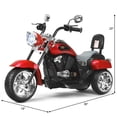 thumbnail image 3 of Gymax 6V Kids Ride On Chopper Motorcycle 3 Wheel Trike with Headlight Red, 3 of 8