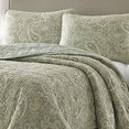 thumbnail image 2 of Stone Cottage Emilia Collection Quilt Set-100% Cotton, Reversible, Lightweight & Breathable Bedding with Matching Sham, Pre-Washed for Added Softness, Twin, Green, 2 of 3