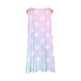 thumbnail image 5 of PMVFHDE Tenue d'Été pour Filles Mode Filles Mignonne Printemps et Été Imprimée Col Rond Sans Manches Robe Décontractée (3), Violet, 5-6, 5 of 5