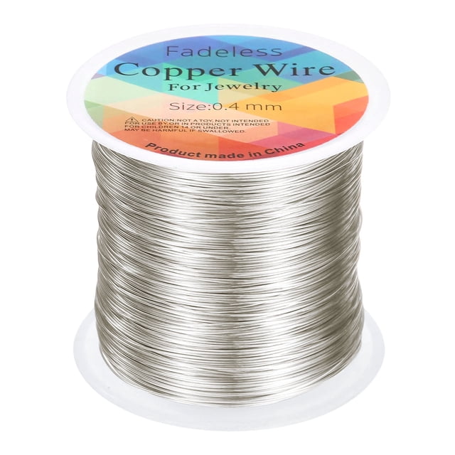 Uxcell Artistic Wire 328ft 26 Gauge Copper Craft Wrapping Wire, White
