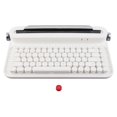 thumbnail image 2 of Wire less Typewriter Keyboard, 86 Keys Vintage BT Keyboard with Integrated Stand, Wire less Retro Aesthetic Keyboard with Cute Round Keycaps for Multi Device, 2 of 7