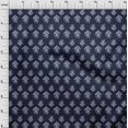 thumbnail image 3 of oneOone Silk Tabby Fabric Leaves & Floral Block Printed Craft Fabric BTY 42 Inch Wide, 3 of 4