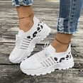 thumbnail image 2 of Chaussures de Marche Épaisses Léopard pour Femmes, Confortables, en Maille, Mousse à Mémoire, Entraînement, Tennis, Course, Espadrilles, 2 of 5