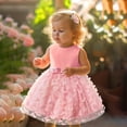 thumbnail image 3 of Robes d'Été pour Filles Sans Manches Tutu pour Filles Robe d'Anniversaire Robe en Tulle pour Tout-Petits Filles 0-3 Mois, 3 of 7