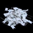 thumbnail image 3 of 100 Flag Shape Map Pins Cork Notice Board Drawing Pins Push Pin White, 3 of 8