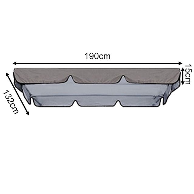 Outdoor Waterproof Swing Cushion Canopy Cover Set Replacement For Garden Yard