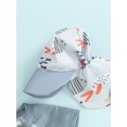 thumbnail image 3 of SUNSIOM Toddler Boys Rash Guard Swimwear Cartoon Fish Print Short Sleeve Swimsuits Front Zipper Bathing Suits with Swimming Hat, 3 of 9