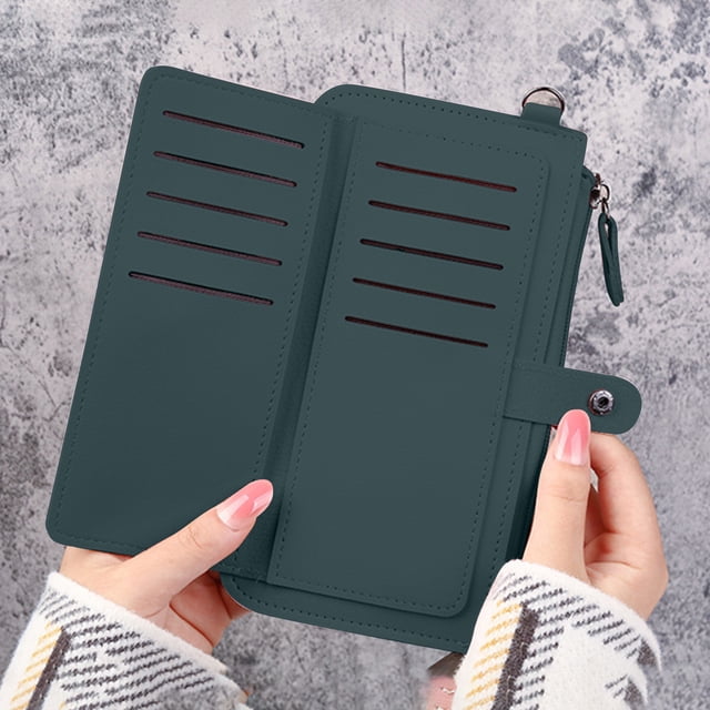 EGNMCR Ladies Wallet Slim Bifold Wallet With Zipper Closure Multi Card Case Ladies Credit Card Multi Card Coin Purse Coin purse