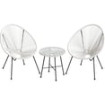 thumbnail image 1 of Songmics 3-Piece Acapulco Patio Furniture Set, White, 1 of 7